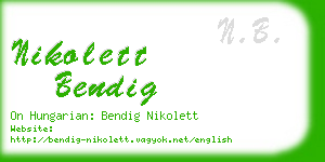 nikolett bendig business card